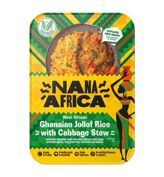 West African Ghanaian Jollof Rice With Cabbage Stew (360g)