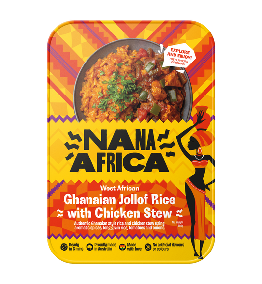 West African Ghanaian Jollof Rice With Chicken Stew (360g)